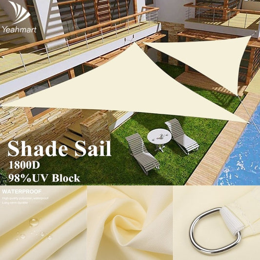 Beige Shade Sail 98%UV  Sun Shelter