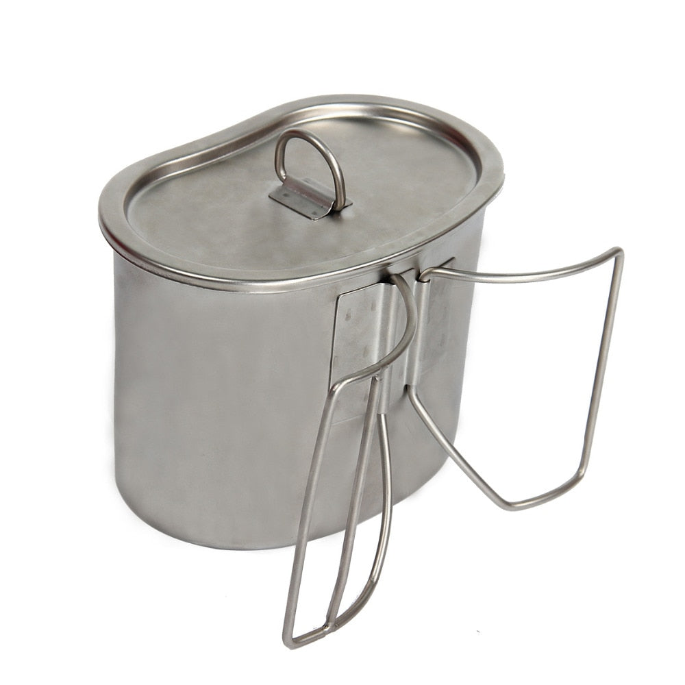 0.5L 1L Stainless Steel Military Canteen With Cup