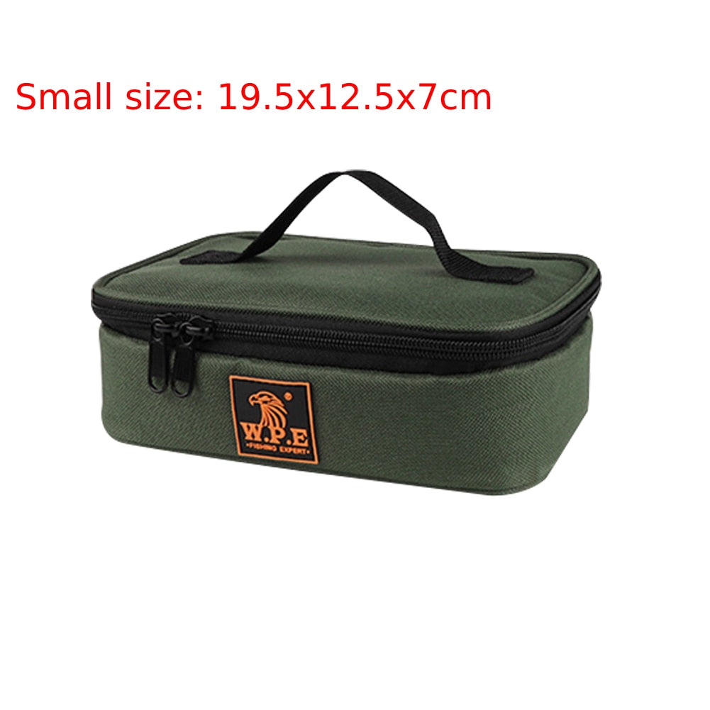 Portable Fishing Bag  High Capacity Bag For Spoon Lure  Canvas Zipper Storage