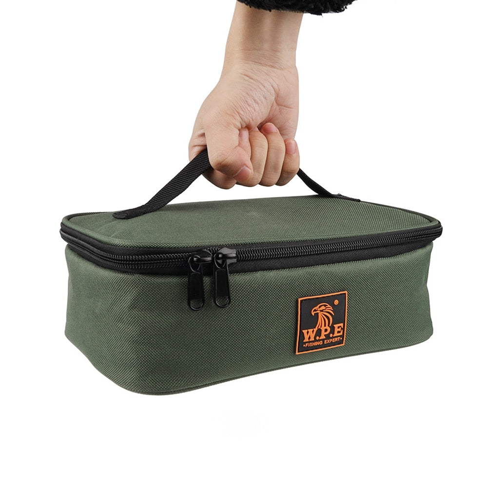 Portable Fishing Bag  High Capacity Bag For Spoon Lure  Canvas Zipper Storage