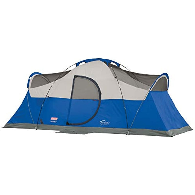 Coleman Camping Tent | 8 Person Montana Cabin Tent with Hinged Door