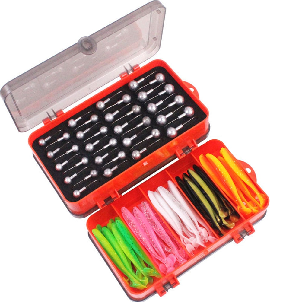 Fishing Tackle Box Crank Jig Head Hook Set