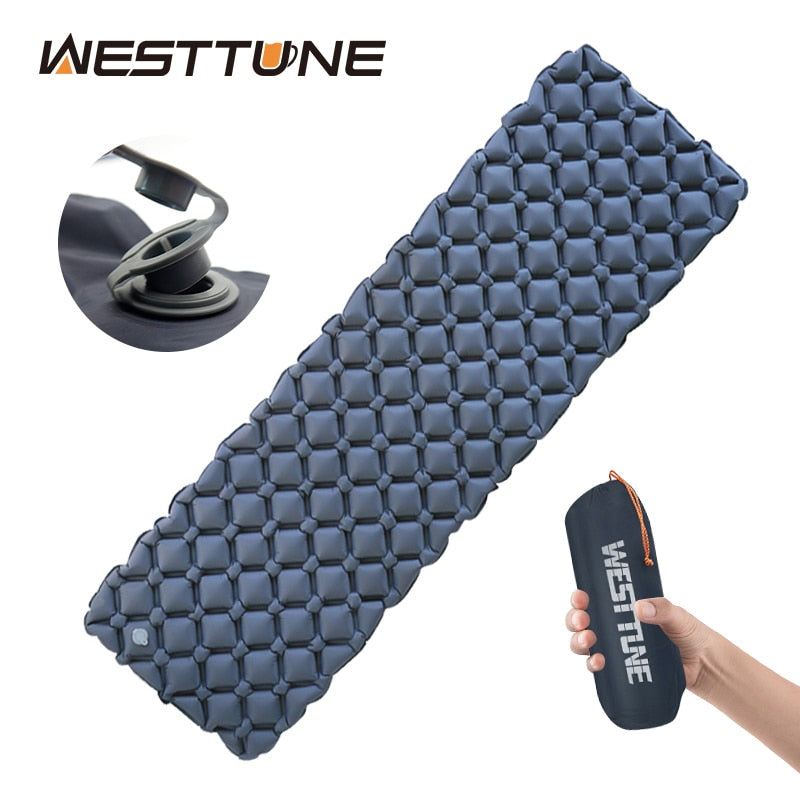 Outdoor Sleeping Pad Camping Inflatable Mattress Ultralight Air Cushion No Headrest