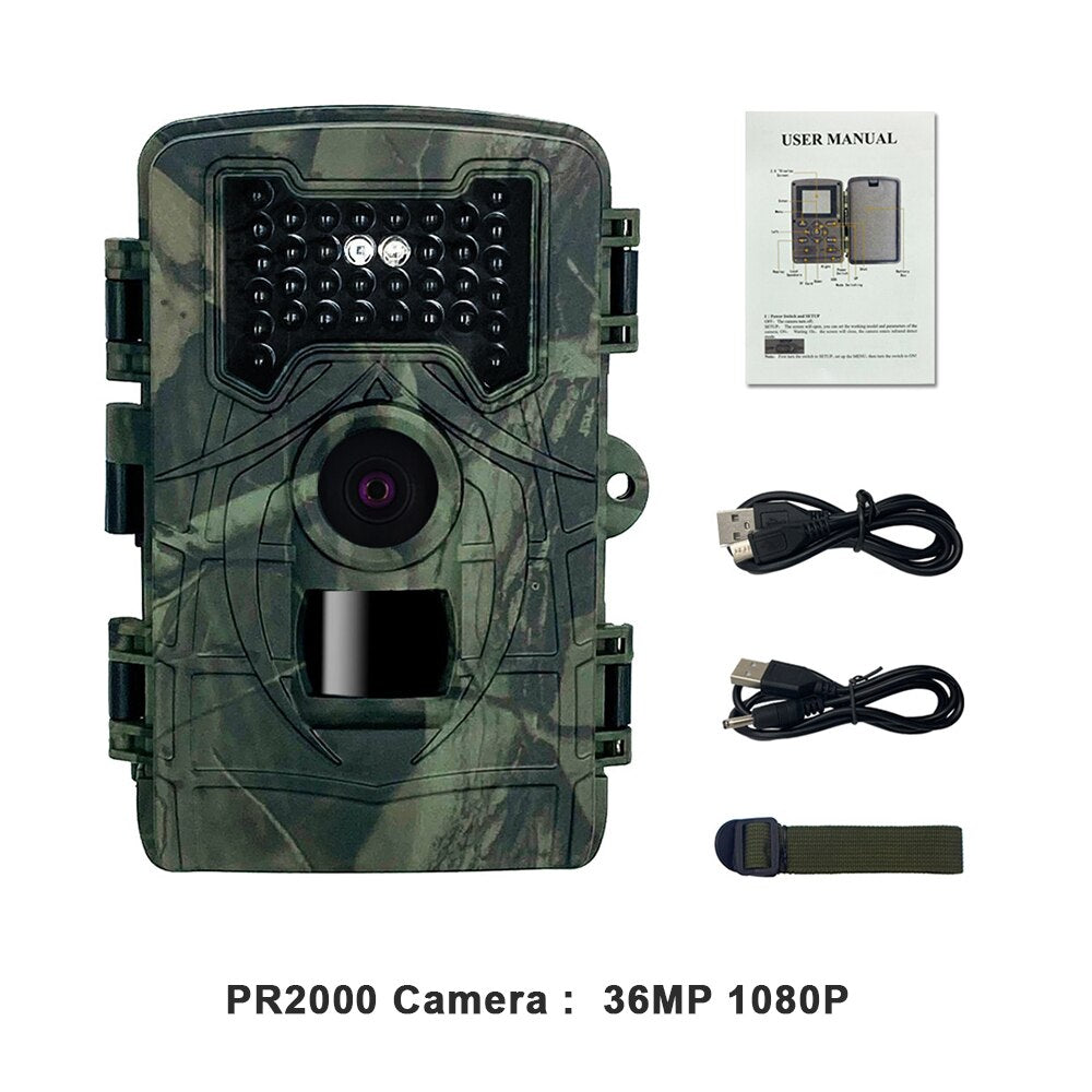 PR3000 36MP 1080P Night Photo Video Trail Camera