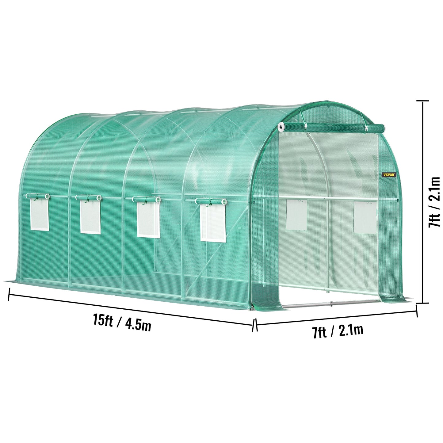 VEVOR Walk-in Greenhouse Galvanized Frame Waterproof Cover