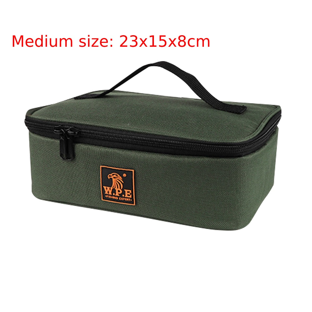 Portable Fishing Bag  High Capacity Bag For Spoon Lure  Canvas Zipper Storage