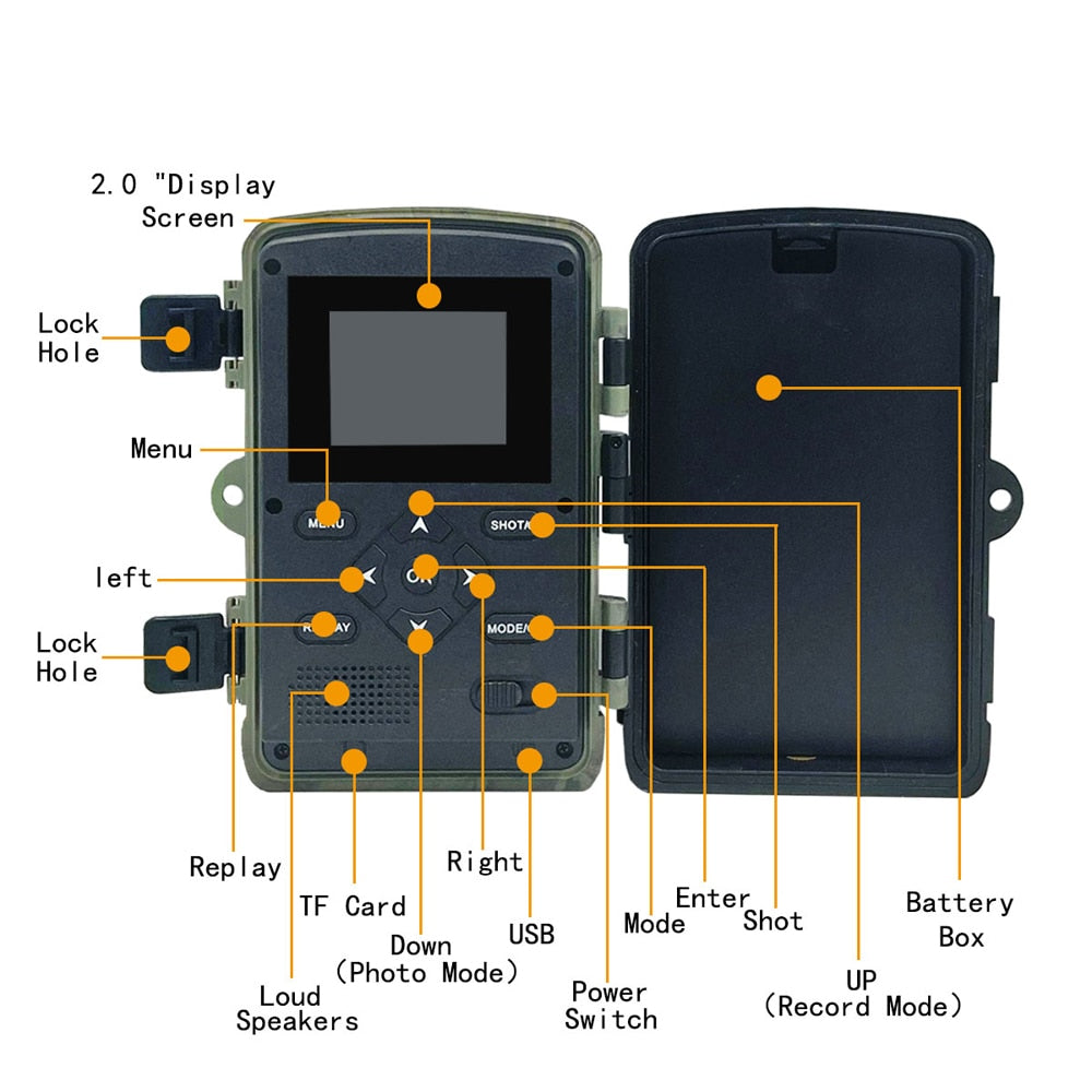 PR3000 36MP 1080P Night Photo Video Trail Camera