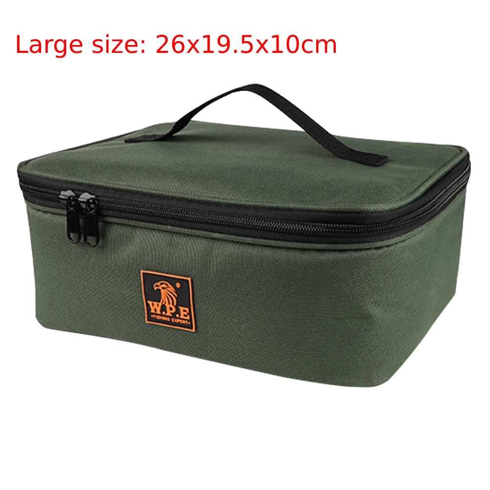 Portable Fishing Bag  High Capacity Bag For Spoon Lure  Canvas Zipper Storage