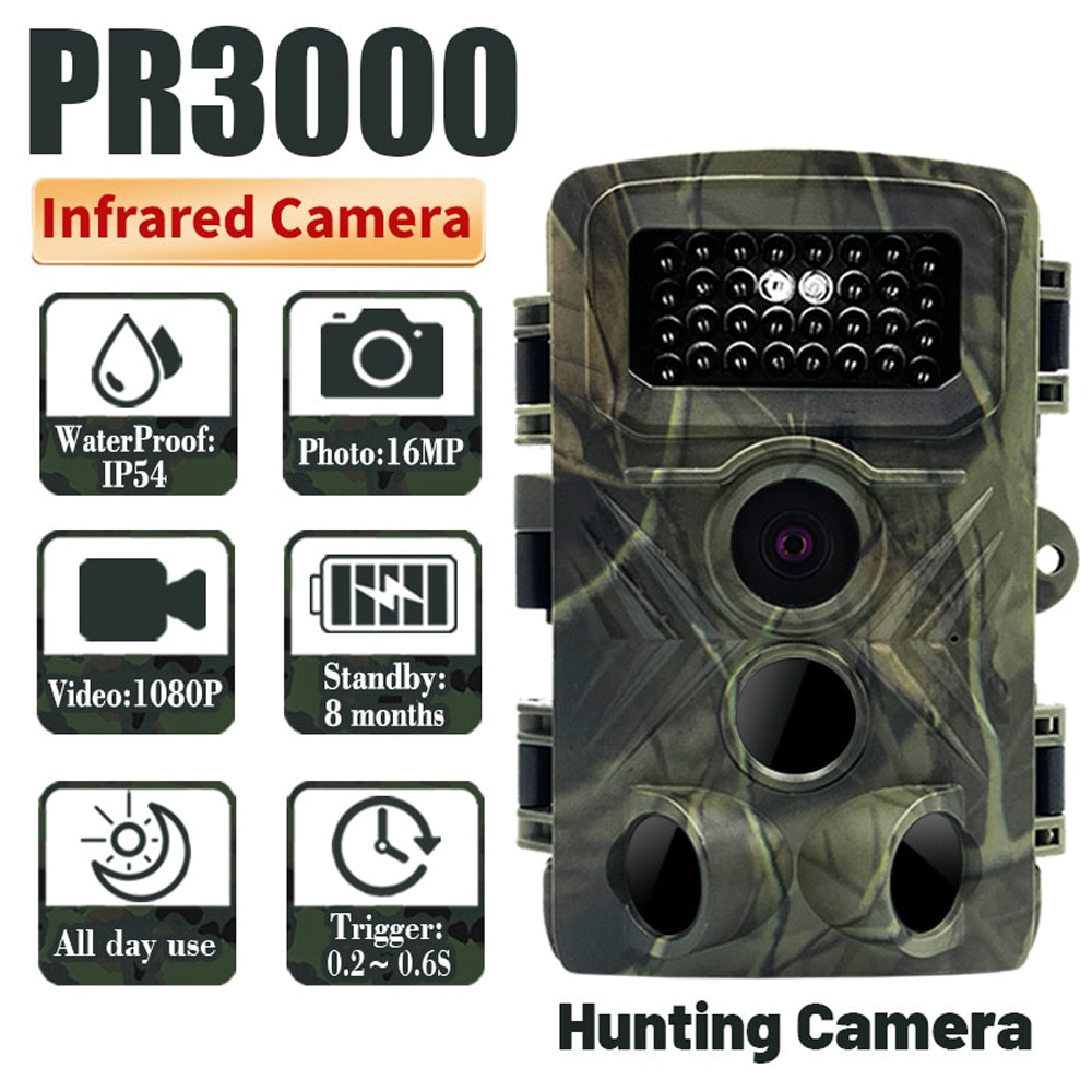 PR3000 36MP 1080P Night Photo Video Trail Camera