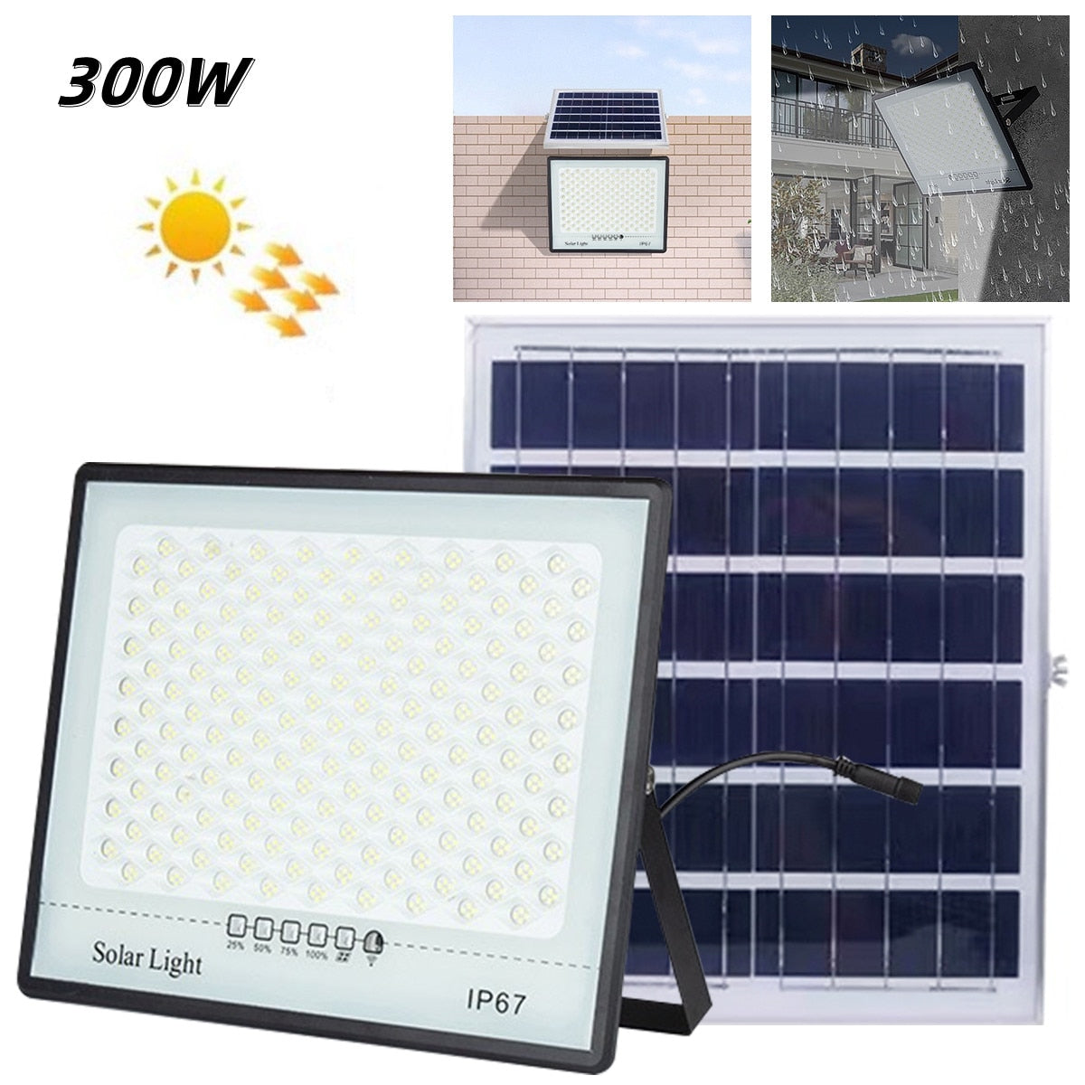 Super Bright Solar Spotlight LED Li W/ Remote Control