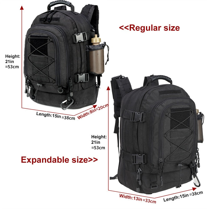 Extra Large 60L Tactical Backpack for Men Women